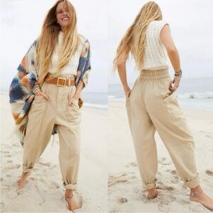 Free People Ready To Run Tan Women's Relaxed Trousers